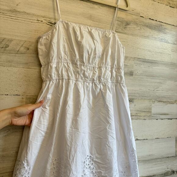NWT Madewell Embroidered Tank Midi Dress in Poplin White Cotton Boho NS131 - Picture 10 of 15
